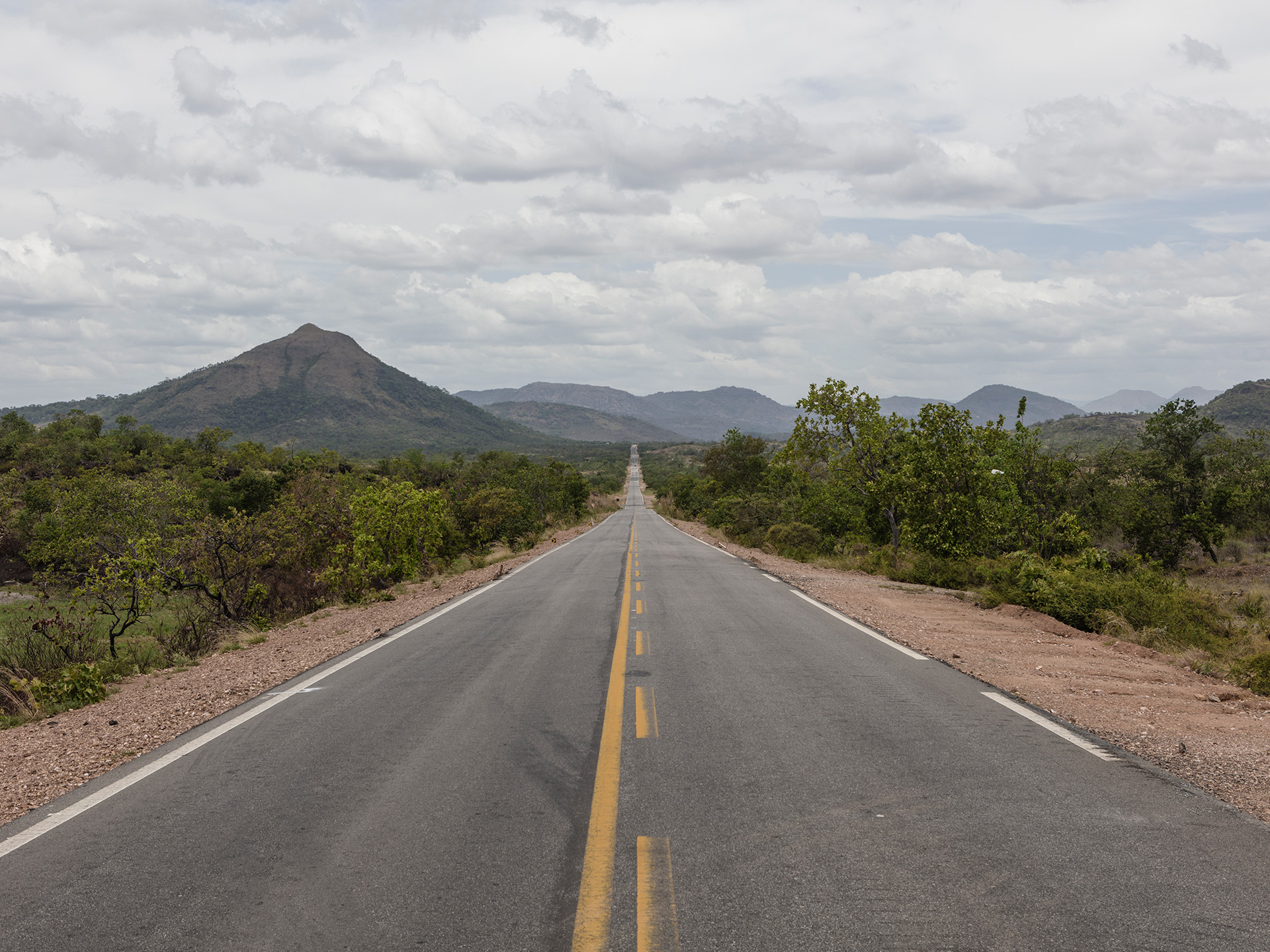 The long 250km road leading to Boa Vista, the Roraima State's capital and the closest big city to Venezuela, 2018.