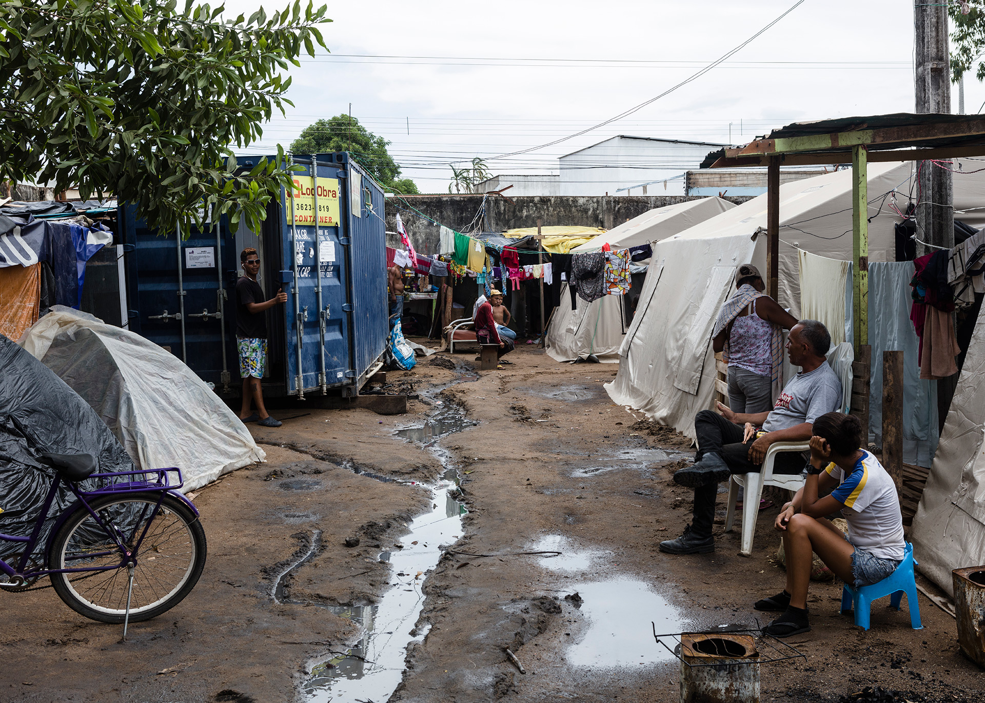 The bad sanitary conditions at Tancredo Neves shelter, 2018.