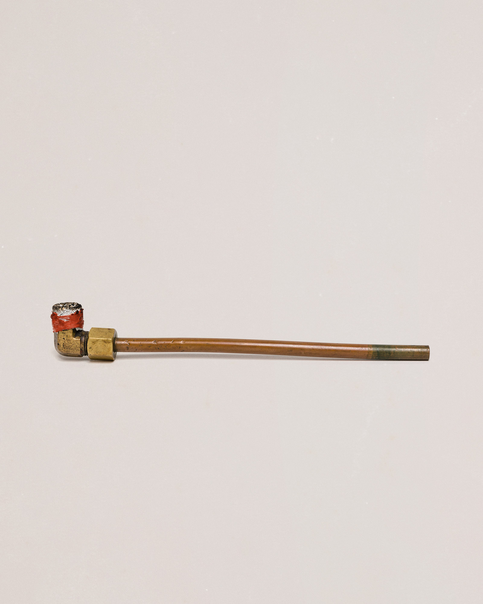 A drug pipe made of copper tube