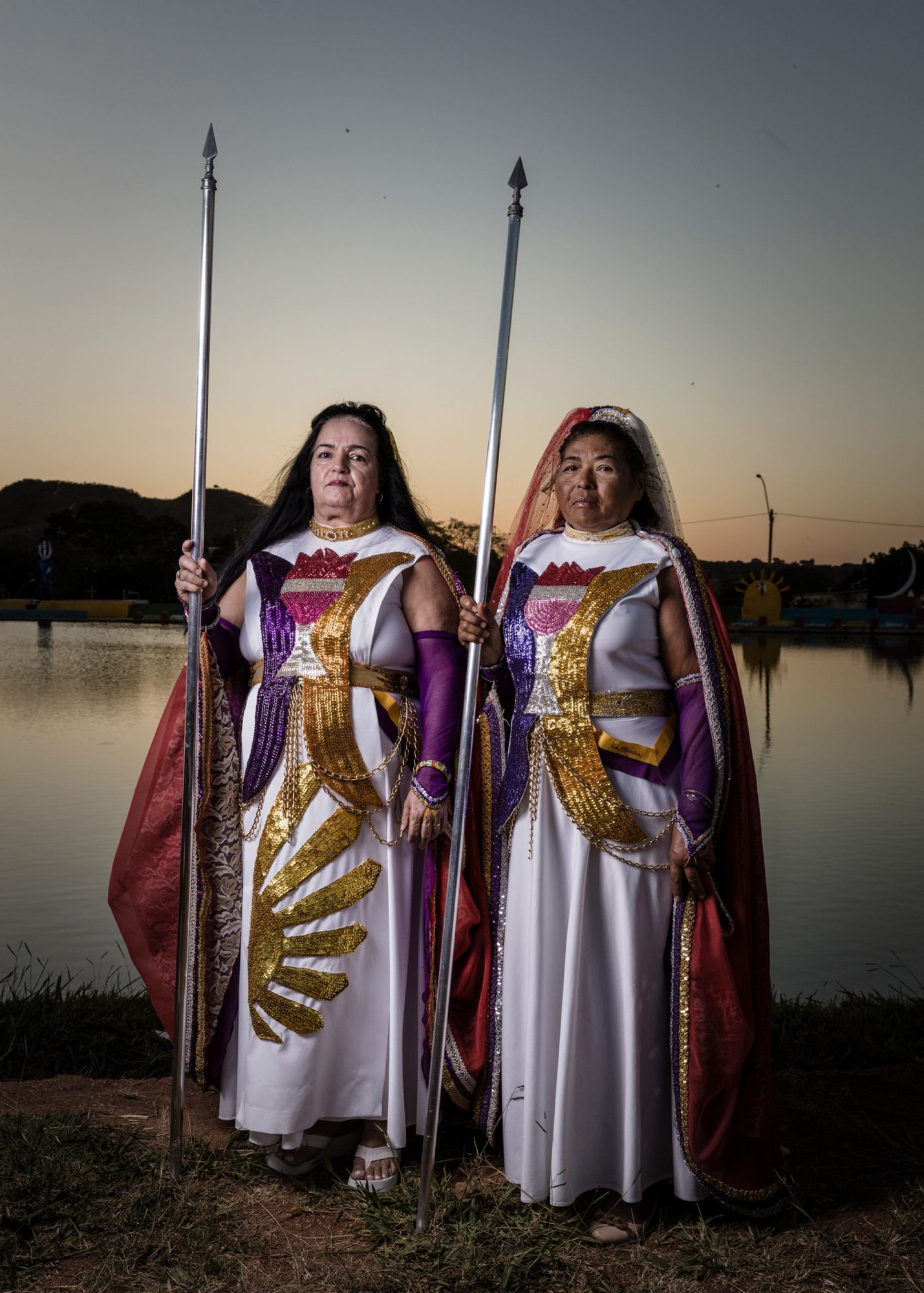 Women in ceremonial outfit.